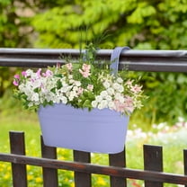 Outdoor Metal Iron Hanging Flower Pots, Decks Railings Fence Buckets, for Indoor Outdoor Home and Garden, E