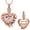 Rose/Purple, variant on Stainless Steel Butterfly Crystal Heart Urn Pendant Memory Necklace for Cremation Ashes Keepsake Memorial Jewelry