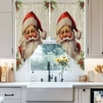 thumbnail image 3 of Swag Curtains Valances for Windows, Vintage Santa Claus Christmas Short Kitchen Window Curtains Over Sink, BerriesLeaves Snowflake Cafe Curtains Panel Set Of 2,Rod Pocket, 36 Inches Length, 3 of 8