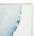 thumbnail image 5 of DecMode Blue Metal Leaf Palm Tree Wall Decor with Gold Foil Accents and White Speckled Details, 5 of 12