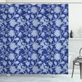 thumbnail image 1 of Ambesonne Floral Shower Curtain, Paisley Pattern Ottoman, 69"Wx75"L, Royal Blue, 1 of 3