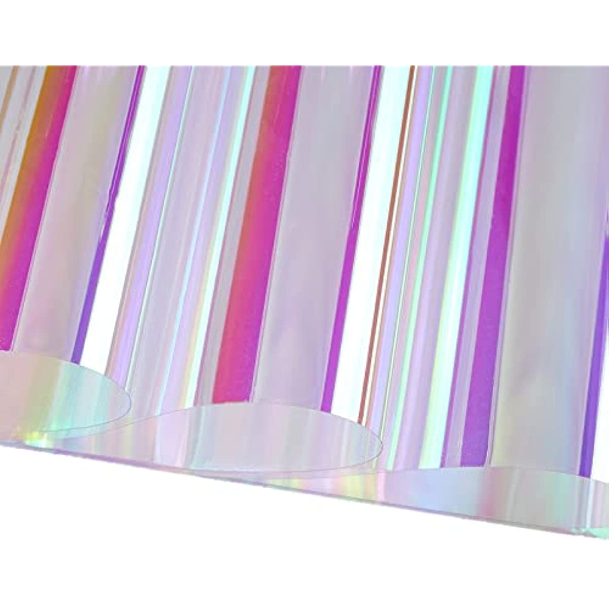 Laser Film Iridescent Clear Transparent PVC Fabric Vinyl Material Bow Craft  Bag