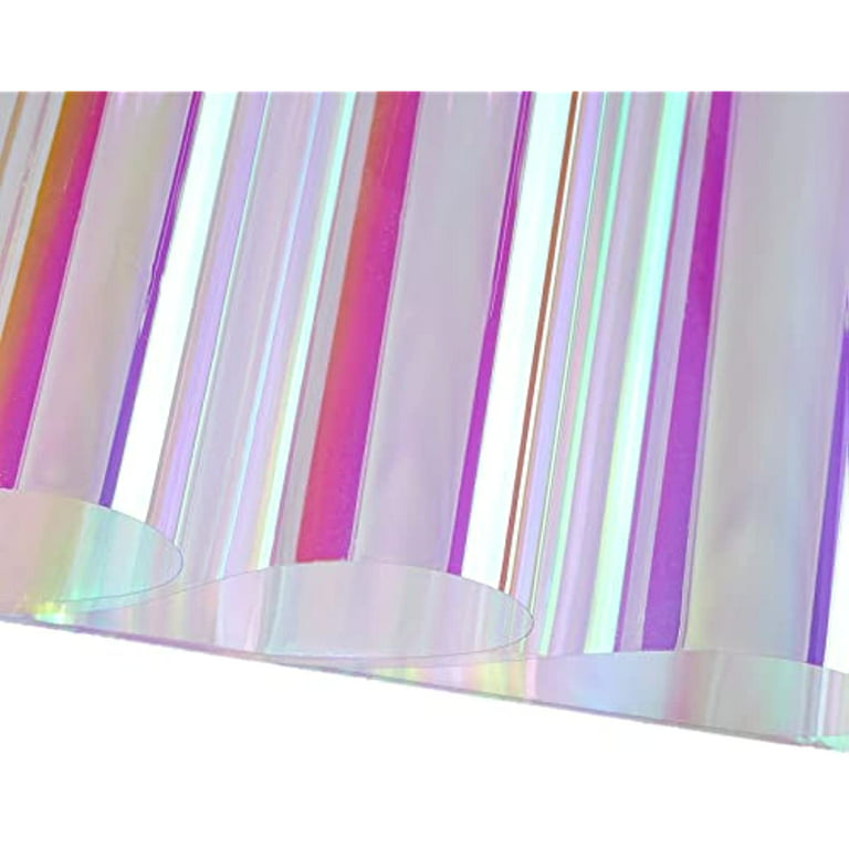 1roll Holographic Clear Fabric Iridescent Clear PVC Fabric