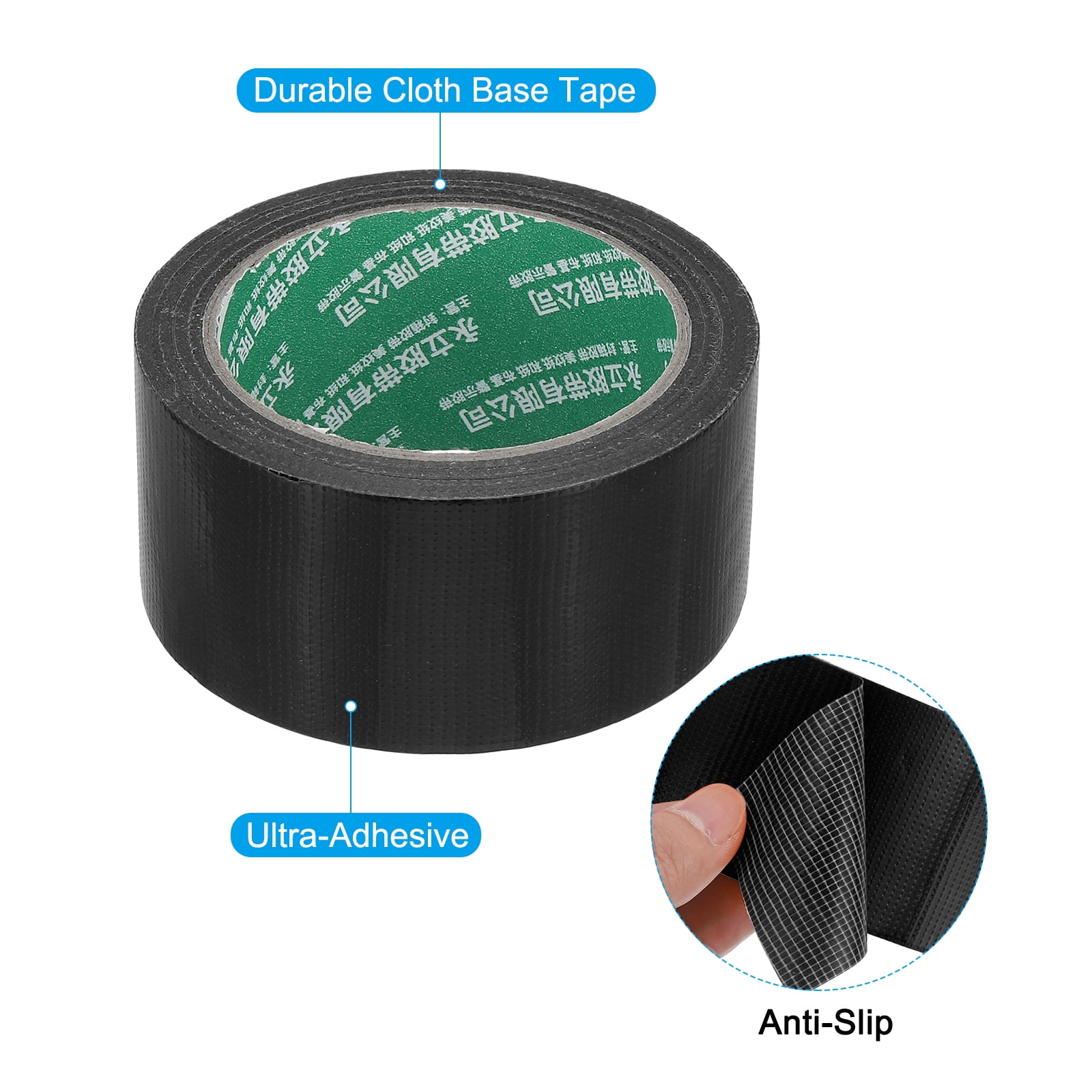 Uxcell Pickleball Ball Court Marking Tape 66ft, Marking Edge Guard Ultra-Adhesive Tape, Black 2 Pcs
