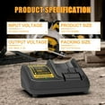 thumbnail image 2 of DCB118 Fast Charger is suitable for 18V/20V lithium-ion batteries - efficient and fast charging, compatible with 12Ah/9Ah/8Ah/6Ah/5Ah battery packs, versatile global voltage (110-240V), 2 of 8