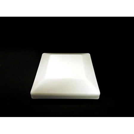Decorative Post Cap Fence Post Plastic WHITE Decorative FencePost Caps 6X6 (5 5/8 X 5 5/8)Pressure Treated Wood Made In USA ()
