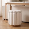 thumbnail image 3 of Better Homes & Gardens Lillian Velvet Tufted Storage Ottoman, Cream, 3 of 8