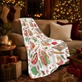 thumbnail image 3 of holiday cottage with decorative motif Bowls and decorative motif, Sweet Kitchen Pattern Cozy Flannel Blanket, Cheerful Holiday Art for decorative motif Lovers, 3 of 7