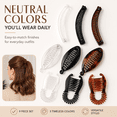 thumbnail image 6 of 9PCS Banana Hair Clips Classic Hair Comb Banana Clips Ponytail Hair Holder for Women Girls, 3 Styles, 6 of 7