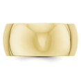 thumbnail image 2 of Auriga 10k Yellow Gold 10mm Half Round Wedding Band for Women Size- 4, 2 of 5