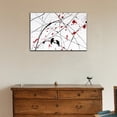 thumbnail image 2 of wall26 - Canvas Wall Art - Two Birds on Abstract Background with Red Color Splash - Gallery Wrap Modern Home Art | Ready to Hang - 16x24 inches, 2 of 3