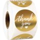 thumbnail image 1 of Thank You Label Sticker 1.5" Round with Gold and White Heart 500 Labels Per Roll, Thank You Sticker Gold for Birthdays, Weddings, 1 of 4