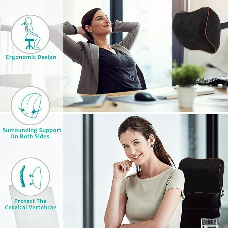 Foamula Vibrating Lumbar Support Pillow for Office Chair and Car Couch  Sleeping Bed Recliner Plane, Perfectly Balanced Memory Foam with Vibrating  Motors for Back Pain Relief 