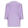 thumbnail image 5 of Chuancc Women'S T-Shirts 3/4 Length Sleeve Womens Tops Summer V Neck Blouses Trendy Stripe Gradient Shirts Casual Loose Tees Casual Tops for Women Tops for Women Trendy Purple 5Xl, 5 of 5