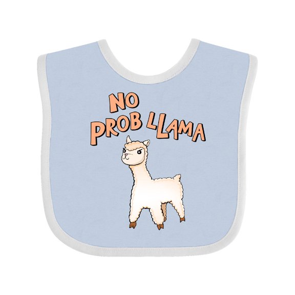 Inktastic No Prob Llama Cute Llama Boys or Girls Baby Bib