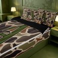 thumbnail image 3 of meiyoeat Camouflage Duck Monogram A Zipper Twin Comforter Sets with Fitted Sheet and 2 Pillowcases For Boys,Hunting Themed Initial Zipper Bedding Set,Black Reversible,4 Pieces, 3 of 7