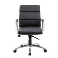 thumbnail image 2 of Boss Office CaressoftPlus Executive Mid-Back Chair in Black, 2 of 6