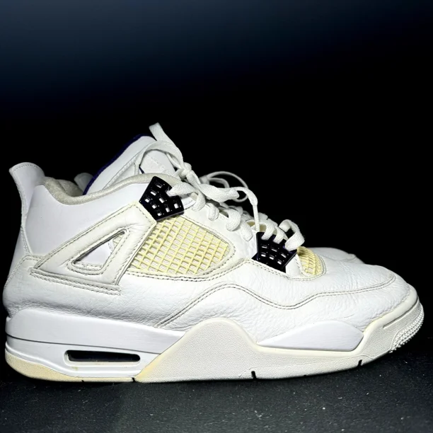 Ni-k-e Size 9 - Ni-k-e Air Jordan 4 Retro Purple Metallic Men's Shoes