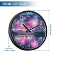 thumbnail image 3 of Voice Activated Clock with Glow Light 12 Inch Large Silent Wall Clock Battery Operated for Home Decor Beautiful River with Fireworks, 3 of 8