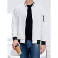 thumbnail image 3 of Colsmile Men's Bomber Jacket, Casual Lightweight Zip Up Varsity Jacket, Fashion Outerwear for Men, 3 of 9