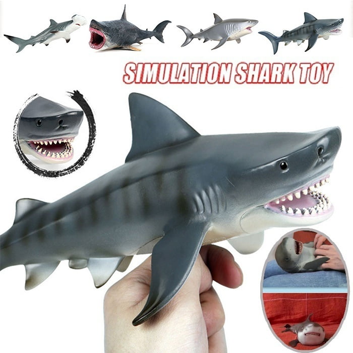 Lifelike Shark Shaped Kids Baby Funny Gift Toy Realistic Simulation Animal Model Action Figures Assports27 Toys Hobbies