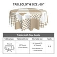 thumbnail image 5 of YFYANG 60 inch Round Table Cloth, Reusable Polyester Beige Love Plaid Pattern Table Cover for Indoor Outdoor Kitchen Restaurant Table Decoration Tablecloths, 5 of 8