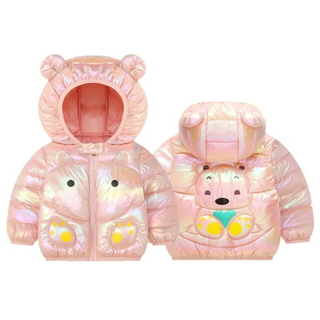 

Youmylove Kids Toddler Baby Girls Boys Autumn Winter Warm Thick Padded Long Sleeve Hooded Jacket Coat Clothes Cute Clothing