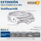 thumbnail image 2 of Cables Multicontacto Oficina VoltReach06 5Pzas 5x6m 16 AWG 3 Contactos 127V 7A ABS/Cobre Blanco., 2 of 3