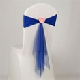 thumbnail image 6 of 10Pcs Bow Elastic Chair Sashes Cover Bands for Wedding Party Hotel Decorations, 6 of 7
