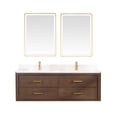 thumbnail image 2 of Vinnova Cristo 60" Wood Double Bath Vanity with Mirror in Aged Dark Brown, 2 of 15
