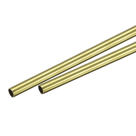 Unique Bargains 5.5mm OD 0.25mm Wall Thickness 300mm Length Brass Tube 2 Pack