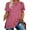#2 Pink, variant on LANREMON Women Plus Size tops Summer t shirts Tunic for Women Crew Neck Short Sleeve Flowy Oversized T Shirts Blouse Pink 24 Plus