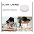 thumbnail image 2 of MEIBUTYUP Disposable Waterproof White Paper Plates 50Pcs for Child Drawing Trays, 2 of 6