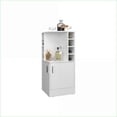 thumbnail image 3 of Corner Bar Cabinet with Wine Rack, Open Shelves & Hidden Storage, White | Modern | Medium (40-55in), 3 of 8