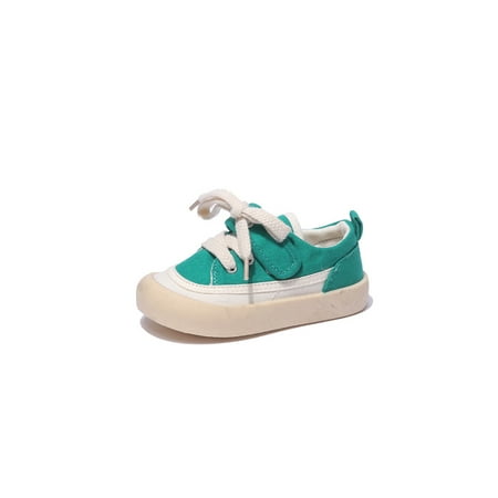 

Rotosw Boys Girls Casual Shoes Non-slip Canvas Sneaker Magnetic Flats Lightweight Comfort Walking Shoe Athletic Anti-skid Sneakers Green 4C
