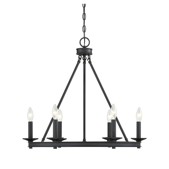 Middleton 6-Light Chandelier in Matte Black