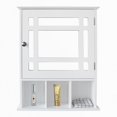 thumbnail image 3 of YAHAOLHGD Bathroom Cabinet Single Door Three Compartment Storage White, 3 of 5