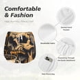 thumbnail image 4 of Balery Grim Coffee Skull Pantalones cortos deportivos para mujer con forro y dos bolsillos, elásticos, para entrenamiento, gimnasio, yoga-Medium, 4 of 7