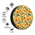 thumbnail image 4 of Fuzoiu Green Leaf Sunflower Print Universal Spare Tire Cover with Buckle Strap, Waterproof Wheel Covers for Jeep, Trailer, RV, Truck and All Car-15 inch, 4 of 6