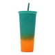 thumbnail image 1 of Vaso de agua reutilizable de gran capacidad 710ML/24OZ Mate tachonado y plástico con tapa a prueba de fugas, 1 of 5