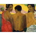 thumbnail image 2 of Gauguin, Paul 18x15 Gold Ornate Wood Framed with Double Matting Museum Art Print Titled - Three Tahitians, 2 of 4