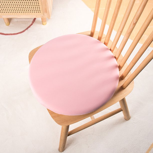 Xiao Hua Cojín circular de memory foam Rosa -1 Pieza, Diámetro 15.75 Pulgadas, Altura 1.77 Pulgadas, Partículas Antideslizantes Inferiores, Adecuado para Sala de Estar, Recámara, Decoración de Cocina