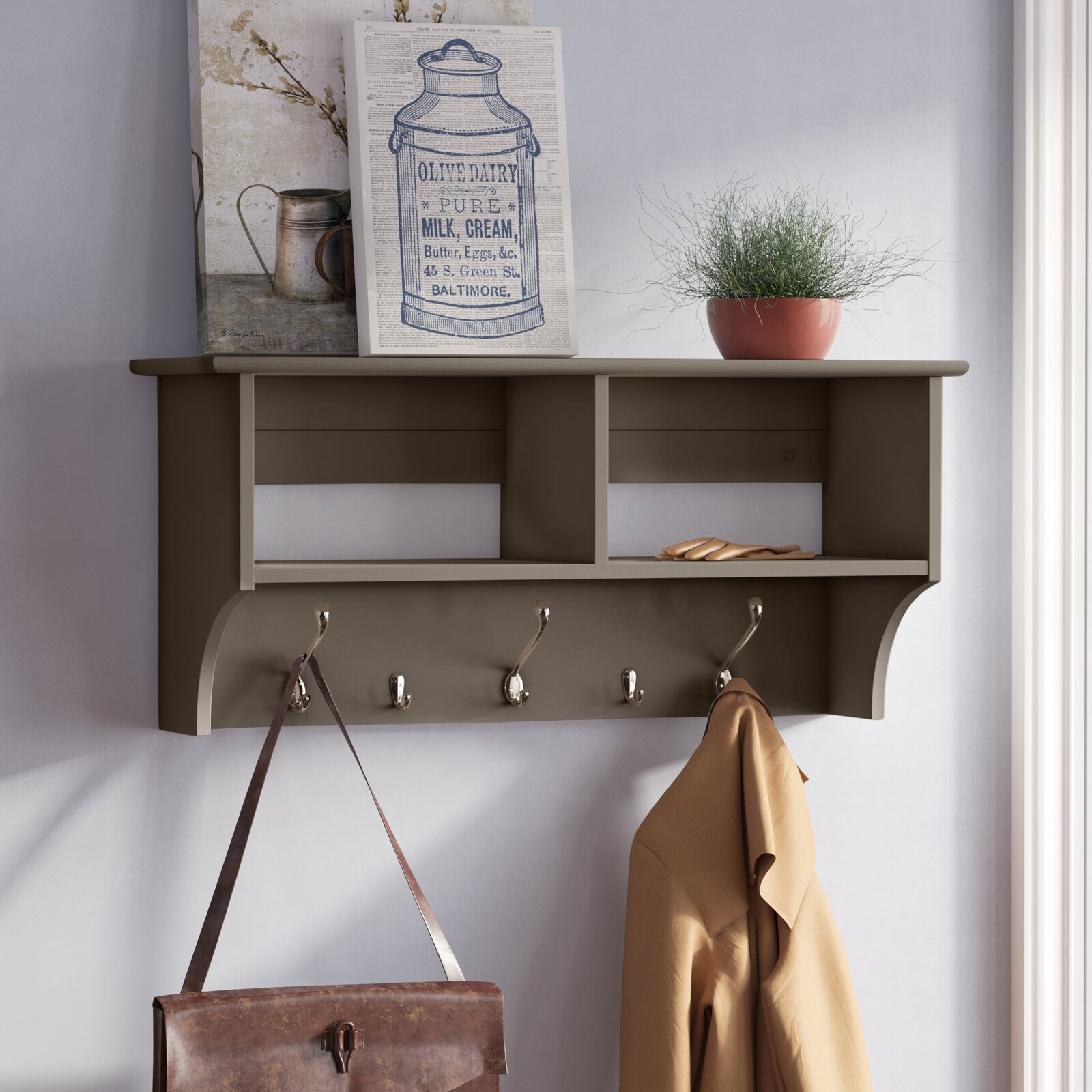 Manzanola Wall Mounted Coat Rack Depth Front to Back 10 Height Top to Bottom 8.75 Walmart