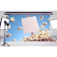thumbnail image 3 of ABPHOTO Polyester 7x5ft Beautiful Popcorn Pops out in Blue Sky Children's Paradise Backdrop Studio Props Wall, 3 of 5