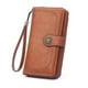 thumbnail image 1 of Cartera de mujer de piel encerada europea y americana Cartera vintage Monedero largo de gran capacidad europeo y americano, 1 of 6