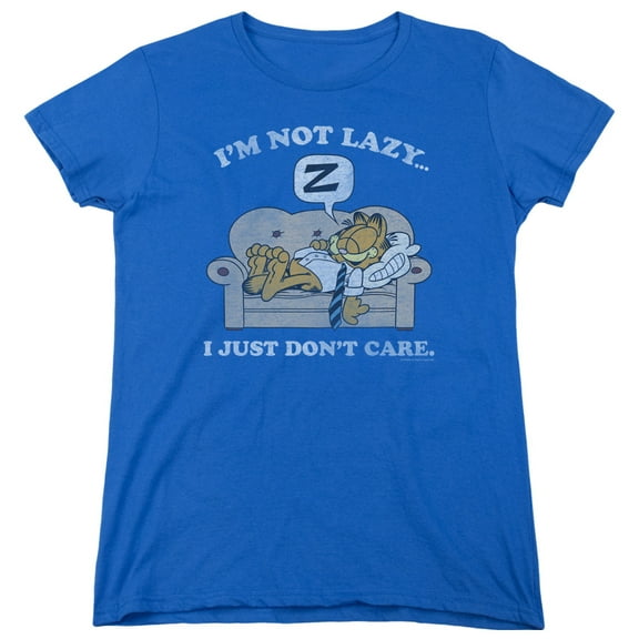 Garfield Not Lazy S/S Women's T-Shirt Royal Blue