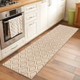 thumbnail image 2 of 2'x6' Rug Runners for Hallways Kitchen, Orange Geometric Non Slip Entryway Beside Floor Carpet Runner, Contemporary Modern Abstract Art Washable Laundry Room Bedroom Throw Rugs Mat for Family Pet, 2 of 8