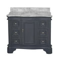 thumbnail image 2 of Katherine 42" Bathroom Vanity with Marine Gray Cabinet and Carrara Marble Top, 2 of 5