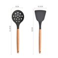 thumbnail image 2 of Juego de 2 utensilios de cocina de silicona para encimera, utensilios de cocina de madera, 2 of 5