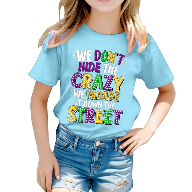 Haut Fille Pack Shorts Léopard Filles T-Shirt Décontracté Imprimé Col Rond Manches Courtes T-Shirt Décontracté